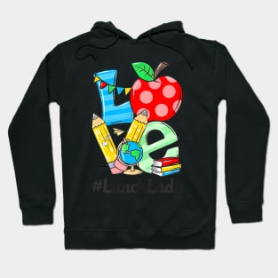 Love Lunch  Apples Back To School Teacher Hoodie